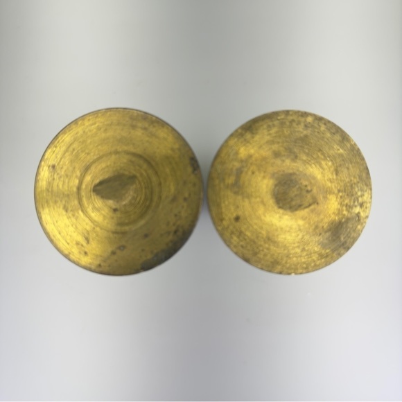 Vintage Art Deco Brass Candlesticks - Picture 6 of 6